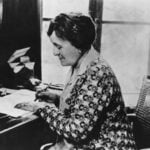 Edith Wharton at her desk