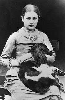 Young Beatrix Potter and dog