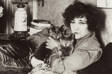 French author Colette with her cats
