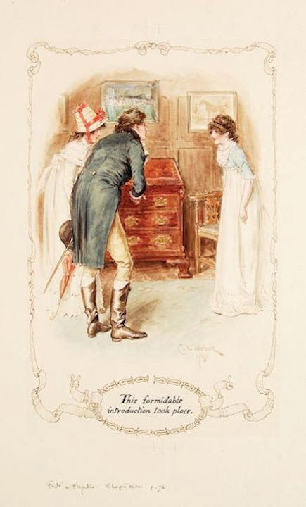 illustration from Pride & Prejudice by Brock