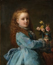 Painting of Edith Wharton as a girl 1870 by Edward May Harrison