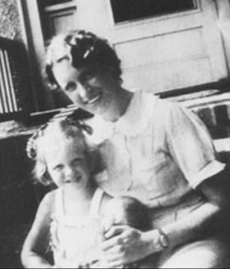 Sylvia Plath as a child with her mother