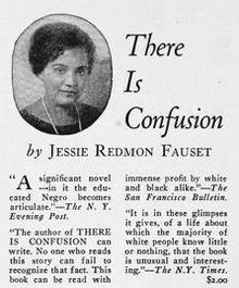 There is confusion ad - Jesse Redmon Fauset
