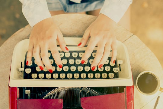 Typing On A Typewriter 