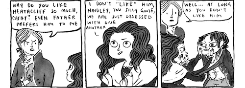 heathcliff and cathy comic from Hark! A Vagrant