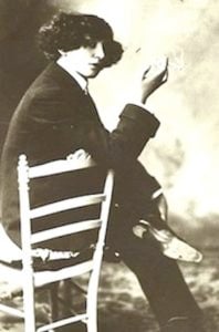 Colette in suit