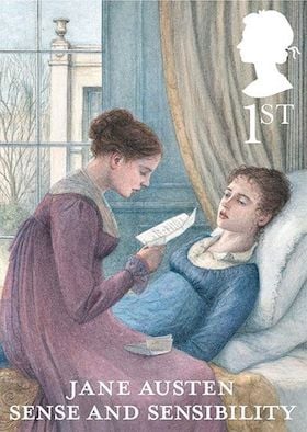 Jane Austen Sense and Sensibility stamp 2013