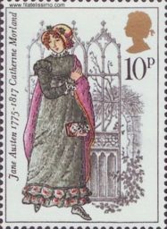 Jane austen Catherine Moreland Northanger Abbey stamp 1975