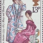 Jane austen Mary and Henry Crawford stamp 1975