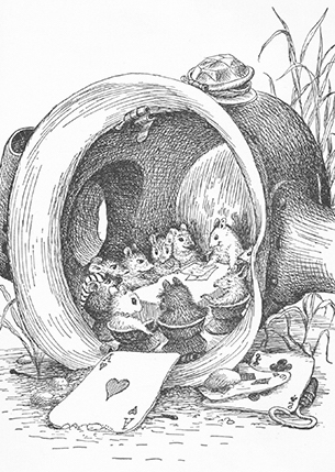 Illustration by Garth Williams from Rescuers by Margery Sharp (1959)