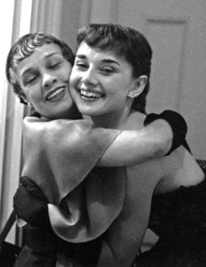 Anita Loos and Audrey Hepburn