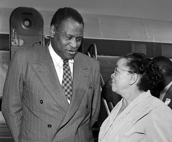 Charlotta Bass with Paul Robeson
