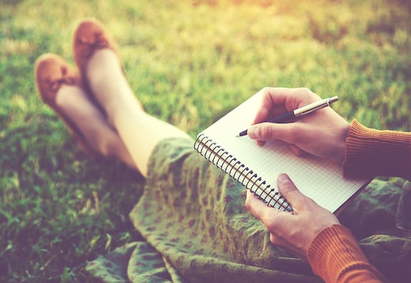 Writing in a journal