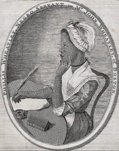 Phillis Wheatley, first African-American poet