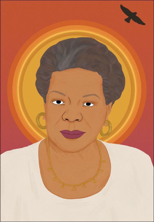 Maya Angelou portrait by Manjit Thapp