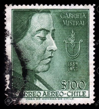 Gabriela Mistral postage stamp