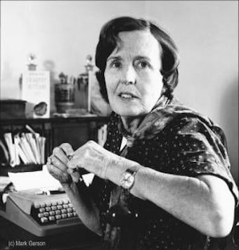 Barbara Pym at her desk