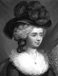 English author Fanny Burney in 1782