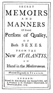 The New Atalantis by Delarivier Manley (1709) Literary Ladies Guide