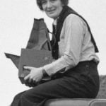 Dorothea Lange with a large format camera