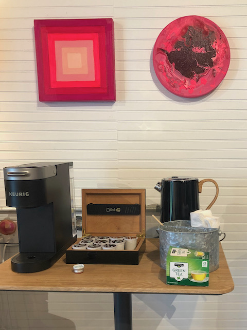 Poetry barn - art exhibit and coffee