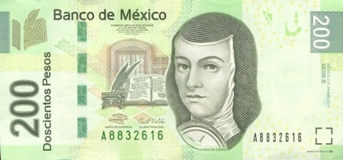 Sor Juana Ines on Mexican currency