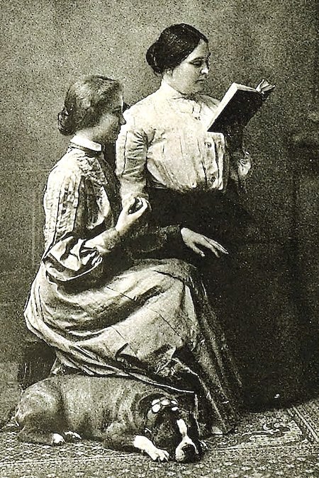 Anne Sullivan Reading to Helen Keller