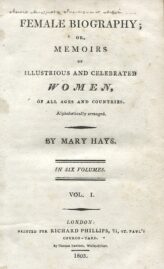 Female Biography by Mary Hays