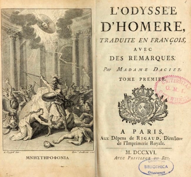 L'Odyssee D'Homere translated by Anne Dacier